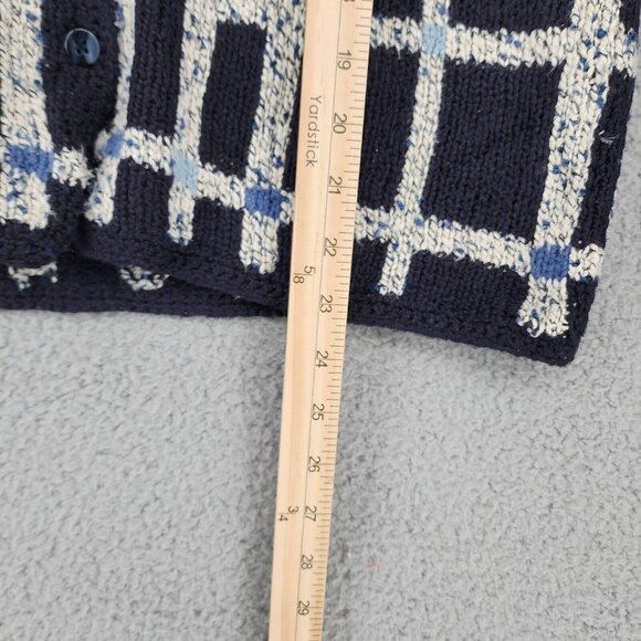 Talbots Women's Medium* Dark Blue Knit Cardigan Button Front Sweater - Picture 9 of 11